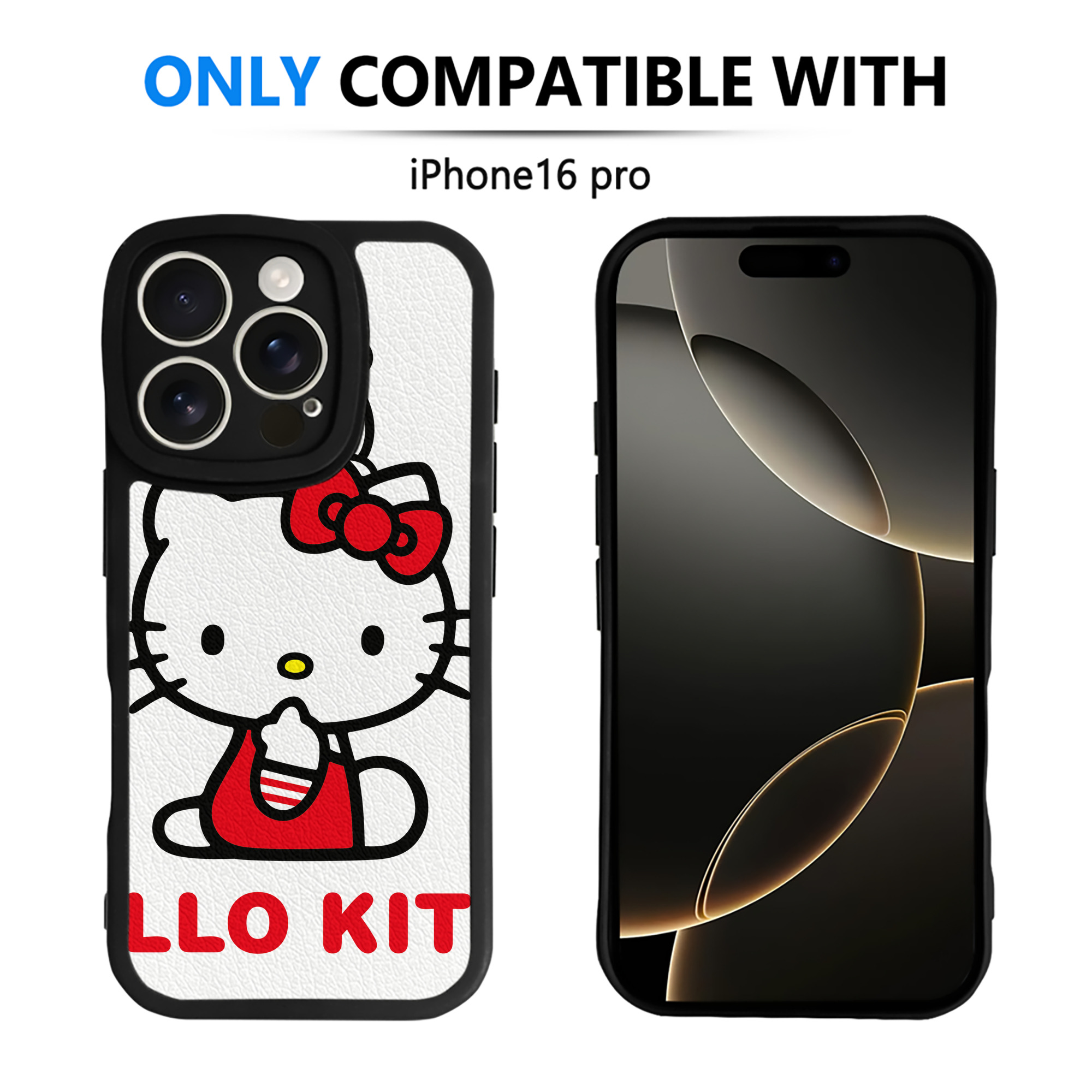 （画像用） Hello Kitty ハローキティ 【iPhone 16シリーズ対応】シリコンスマホケース（レザー調） 材質：シリコン